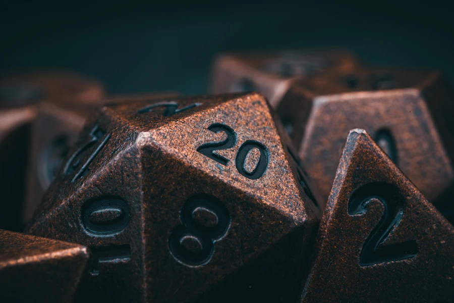 Dés de jeu de rôle en métal